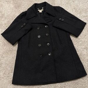 Vintage J.Crew Wool Peacoat | Black | Size Large